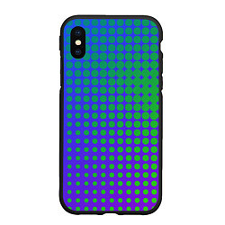 Чехол iPhone XS Max матовый Blue Green gradient, цвет: 3D-черный