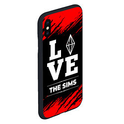 Чехол iPhone XS Max матовый The Sims Love Классика, цвет: 3D-черный — фото 2