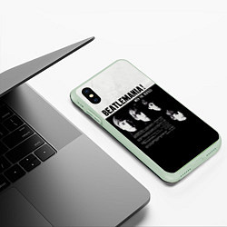 Чехол iPhone XS Max матовый With The Beatles Битломания, цвет: 3D-салатовый — фото 2