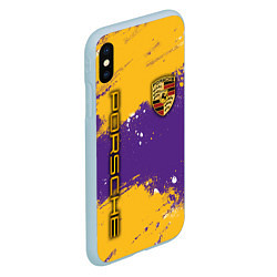 Чехол iPhone XS Max матовый PORSCHE- LAKERS COLORS, цвет: 3D-голубой — фото 2