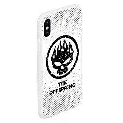 Чехол iPhone XS Max матовый The Offspring с потертостями на светлом фоне, цвет: 3D-белый — фото 2