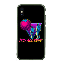 Чехол iPhone XS Max матовый Its All Ohio, цвет: 3D-темно-зеленый