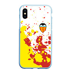 Чехол iPhone XS Max матовый Valencia Краска, цвет: 3D-голубой