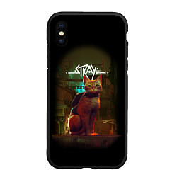 Чехол iPhone XS Max матовый Stray-Cat, цвет: 3D-черный