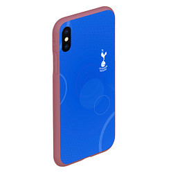 Чехол iPhone XS Max матовый Tottenham hotspur Голубая абстракция, цвет: 3D-малиновый — фото 2