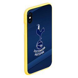 Чехол iPhone XS Max матовый Tottenham hotspur Синяя абстракция, цвет: 3D-желтый — фото 2