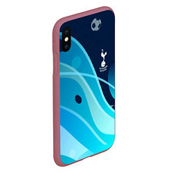 Чехол iPhone XS Max матовый Tottenham hotspur Абстракция, цвет: 3D-малиновый — фото 2