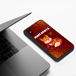 Чехол iPhone XS Max матовый Маргарита осенняя лисичка, цвет: 3D-черный — фото 2