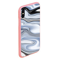 Чехол iPhone XS Max матовый Серебристая поверхность воды, цвет: 3D-баблгам — фото 2