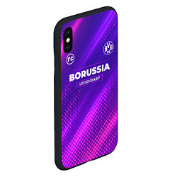 Чехол iPhone XS Max матовый Borussia legendary sport grunge, цвет: 3D-черный — фото 2