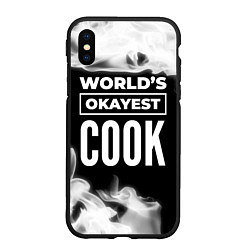 Чехол iPhone XS Max матовый Worlds okayest cook - dark, цвет: 3D-черный