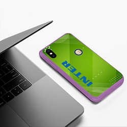 Чехол iPhone XS Max матовый Inter Поле, цвет: 3D-фиолетовый — фото 2