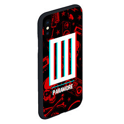 Чехол iPhone XS Max матовый Paramore rock glitch, цвет: 3D-черный — фото 2