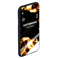 Чехол iPhone XS Max матовый Tottenham legendary sport fire, цвет: 3D-черный — фото 2