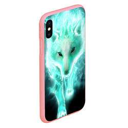 Чехол iPhone XS Max матовый Волк из света, цвет: 3D-баблгам — фото 2