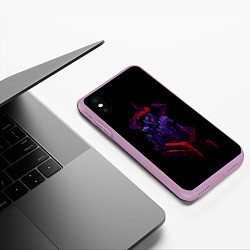 Чехол iPhone XS Max матовый Берсерк Гатс С Окровавленным Мечом, цвет: 3D-сиреневый — фото 2
