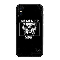 Чехол iPhone XS Max матовый SKULL - MOMENTO MORI, цвет: 3D-черный