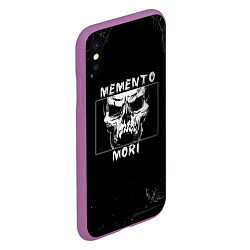 Чехол iPhone XS Max матовый SKULL - MOMENTO MORI, цвет: 3D-фиолетовый — фото 2