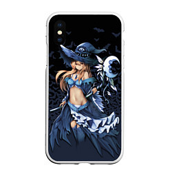 Чехол iPhone XS Max матовый Очаровательная ведьма на Хэллоуин, цвет: 3D-белый