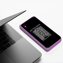 Чехол iPhone XS Max матовый Joy Division - unknown pleasures, цвет: 3D-фиолетовый — фото 2