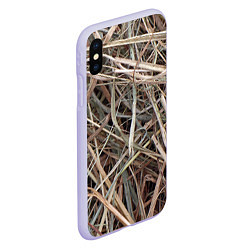Чехол iPhone XS Max матовый Обычная высохшая трава - авангард, цвет: 3D-светло-сиреневый — фото 2