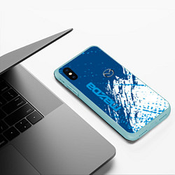 Чехол iPhone XS Max матовый Mazda - краска, цвет: 3D-мятный — фото 2
