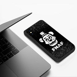 Чехол iPhone XS Max матовый FNAF с потертостями на темном фоне, цвет: 3D-черный — фото 2