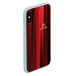 Чехол iPhone XS Max матовый Citroёn - абстракция, цвет: 3D-голубой — фото 2