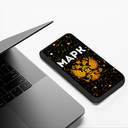 Чехол iPhone XS Max матовый Марк и зологой герб РФ, цвет: 3D-черный — фото 2