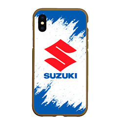 Чехол iPhone XS Max матовый Suzuki - texture, цвет: 3D-коричневый
