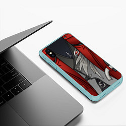 Чехол iPhone XS Max матовый Образ Дилюка Алая ночь - Геншин импакт, цвет: 3D-мятный — фото 2