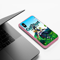 Чехол iPhone XS Max матовый Тигнари Геншин импакт, цвет: 3D-малиновый — фото 2