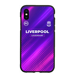 Чехол iPhone XS Max матовый Liverpool legendary sport grunge, цвет: 3D-черный