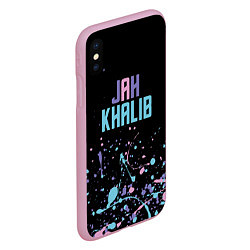 Чехол iPhone XS Max матовый Jah Khalib - краска, цвет: 3D-розовый — фото 2
