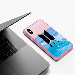 Чехол iPhone XS Max матовый BTS Sea, цвет: 3D-розовый — фото 2