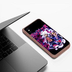 Чехол iPhone XS Max матовый Луффи 5 гир - One Piece, цвет: 3D-коричневый — фото 2