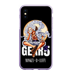 Чехол iPhone XS Max матовый Монки Д Луффи 5 гир - One Piece, цвет: 3D-светло-сиреневый