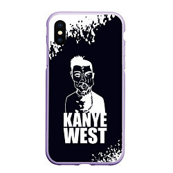Чехол iPhone XS Max матовый Kanye west - tuxtera брызги, цвет: 3D-светло-сиреневый