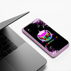 Чехол iPhone XS Max матовый 6IX9INE- GOOBA - краска, цвет: 3D-сиреневый — фото 2