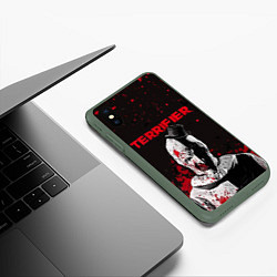 Чехол iPhone XS Max матовый Фильм Ужасающий, цвет: 3D-темно-зеленый — фото 2