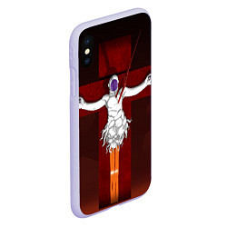 Чехол iPhone XS Max матовый Evangelion Lilith, цвет: 3D-светло-сиреневый — фото 2