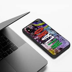 Чехол iPhone XS Max матовый Avant-garde color texture - Milano, цвет: 3D-черный — фото 2