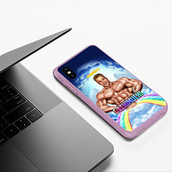 Чехол iPhone XS Max матовый Гачимучи мем, цвет: 3D-сиреневый — фото 2