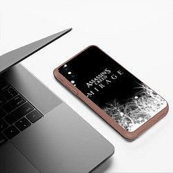 Чехол iPhone XS Max матовый Ассасинс крид Мираж лес, цвет: 3D-коричневый — фото 2