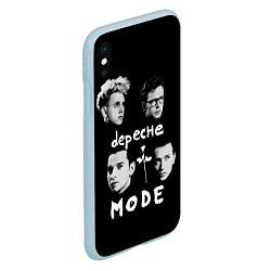 Чехол iPhone XS Max матовый Depeche Mode portrait, цвет: 3D-голубой — фото 2