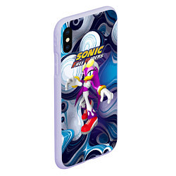 Чехол iPhone XS Max матовый Sonic - ласточка Вейв - Free riders - pattern, цвет: 3D-светло-сиреневый — фото 2