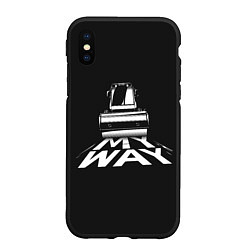 Чехол iPhone XS Max матовый Мой путь, цвет: 3D-черный