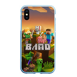 Чехол iPhone XS Max матовый Влад - inecraft, цвет: 3D-голубой