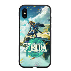 Чехол iPhone XS Max матовый The Legend of Zelda: Tears of the Kingdom Линк, цвет: 3D-черный