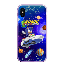 Чехол iPhone XS Max матовый Sonic Free Riders - Hedgehog - Racer, цвет: 3D-сиреневый